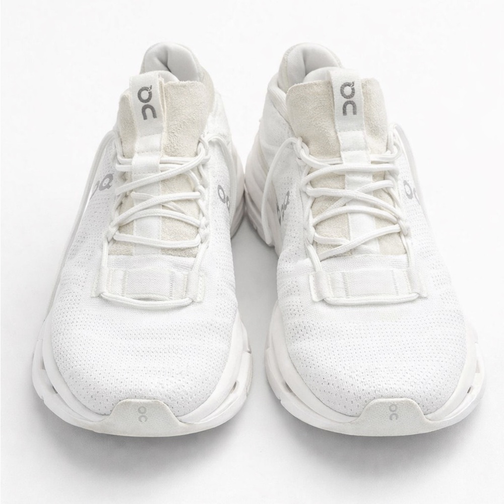 On Cloud White Lightweight Running Sneakers